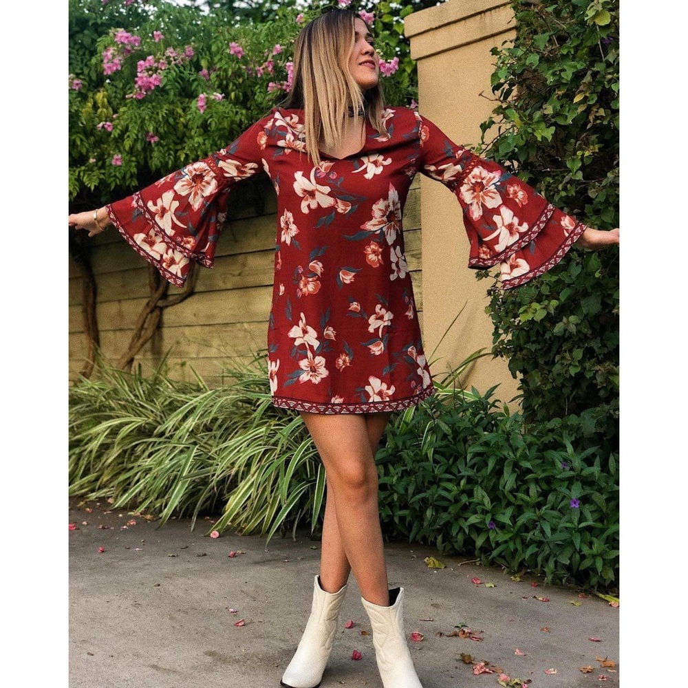 Floral fall dress so pretty S-L